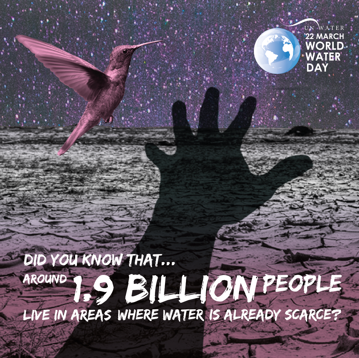Did you know that around 1.9 billion people live in areas where water is already scarce? 