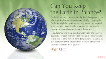 Can you keep the Earth in balance