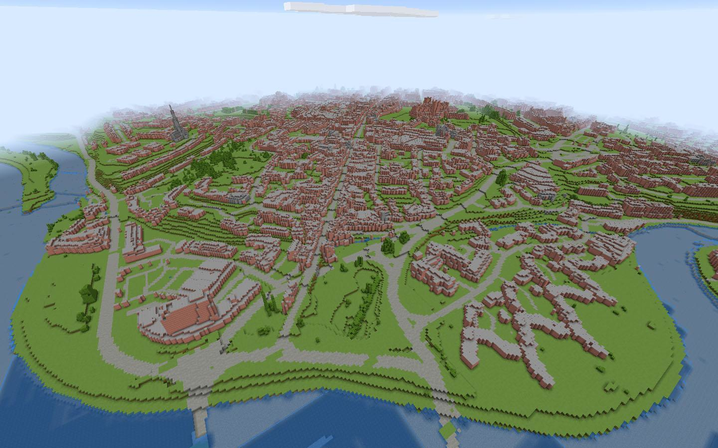 Exeter CityIt features a series of challenge areas to inspire creative thinking about the problems the city faces and offers the Minecraft map for people to test out solutions on.
